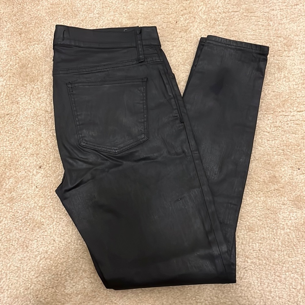 Madewell Black Coated High Rise Skinny Jeans size 29
